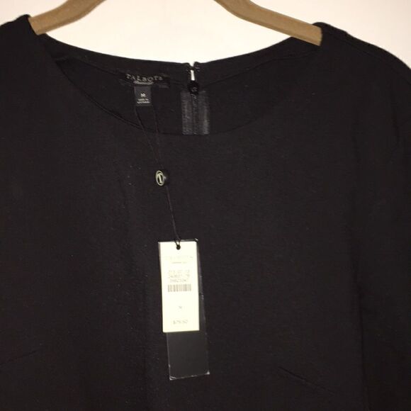 nwot Talbots loose fitting blouse black size medium - Picture 2 of 3